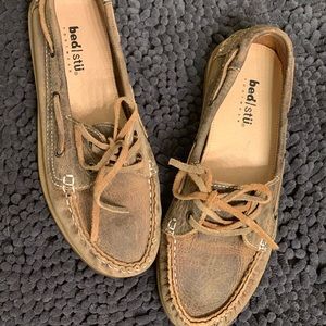 Bed Stu Leather Boat Shoes